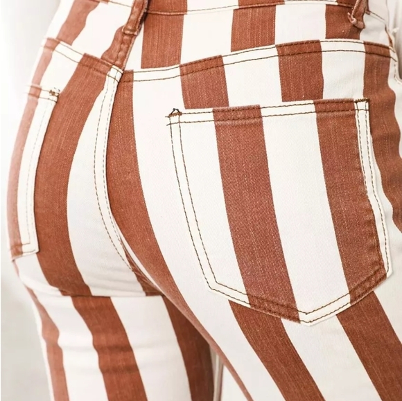 Saints And Hearts Striped Flare Jeans - Picture 4 of 15